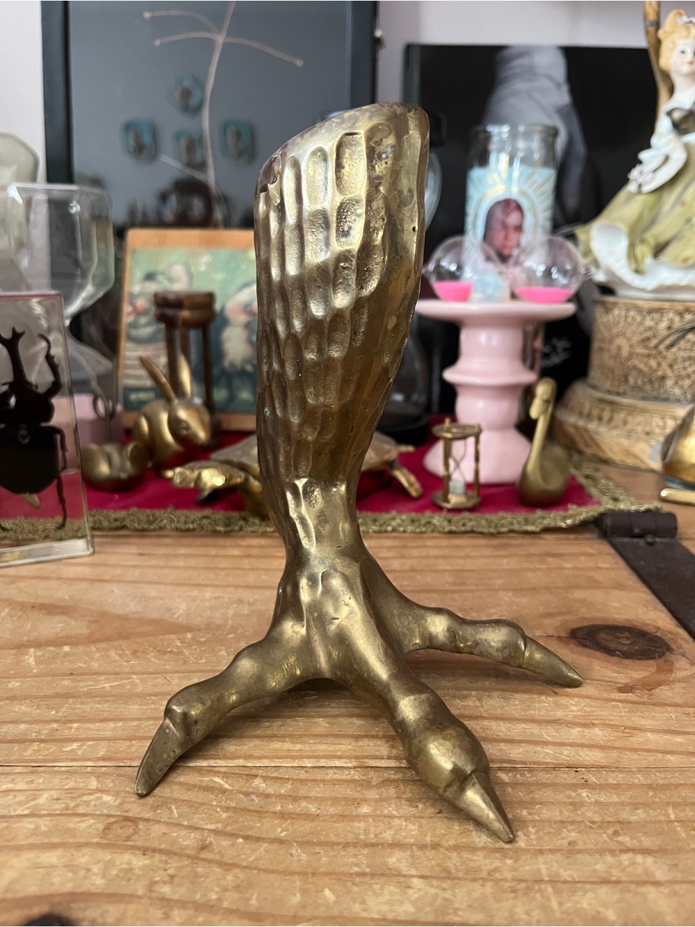 Rare Vintage Antique Mid Century Modern Brass Bird Eagle Talon Foot Witchy Vibes